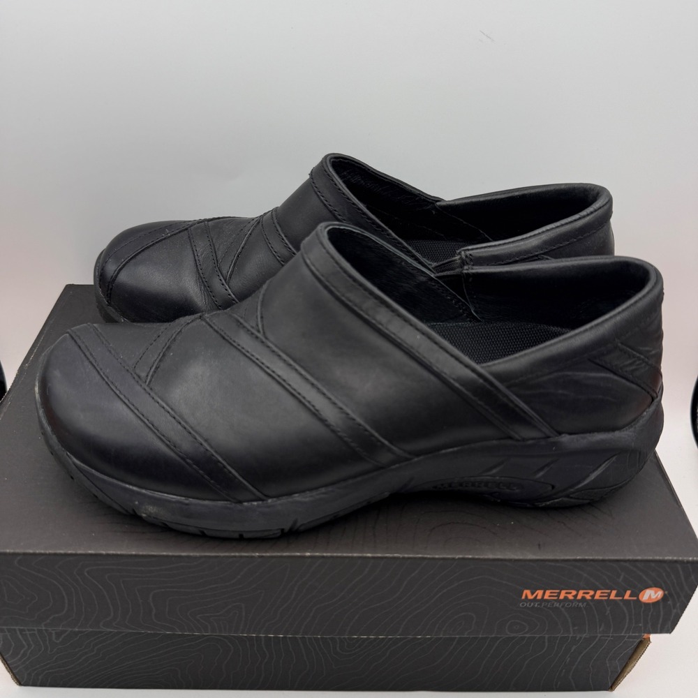 Merrell Encore Eclipse 2 Slip On Clog Women Size 8 Black Leather J46732
